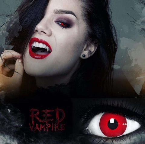 Rode Vampier Look Halloween Lenzen